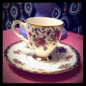 Vintage Mini Tea Cup and Saucer. Matching Set